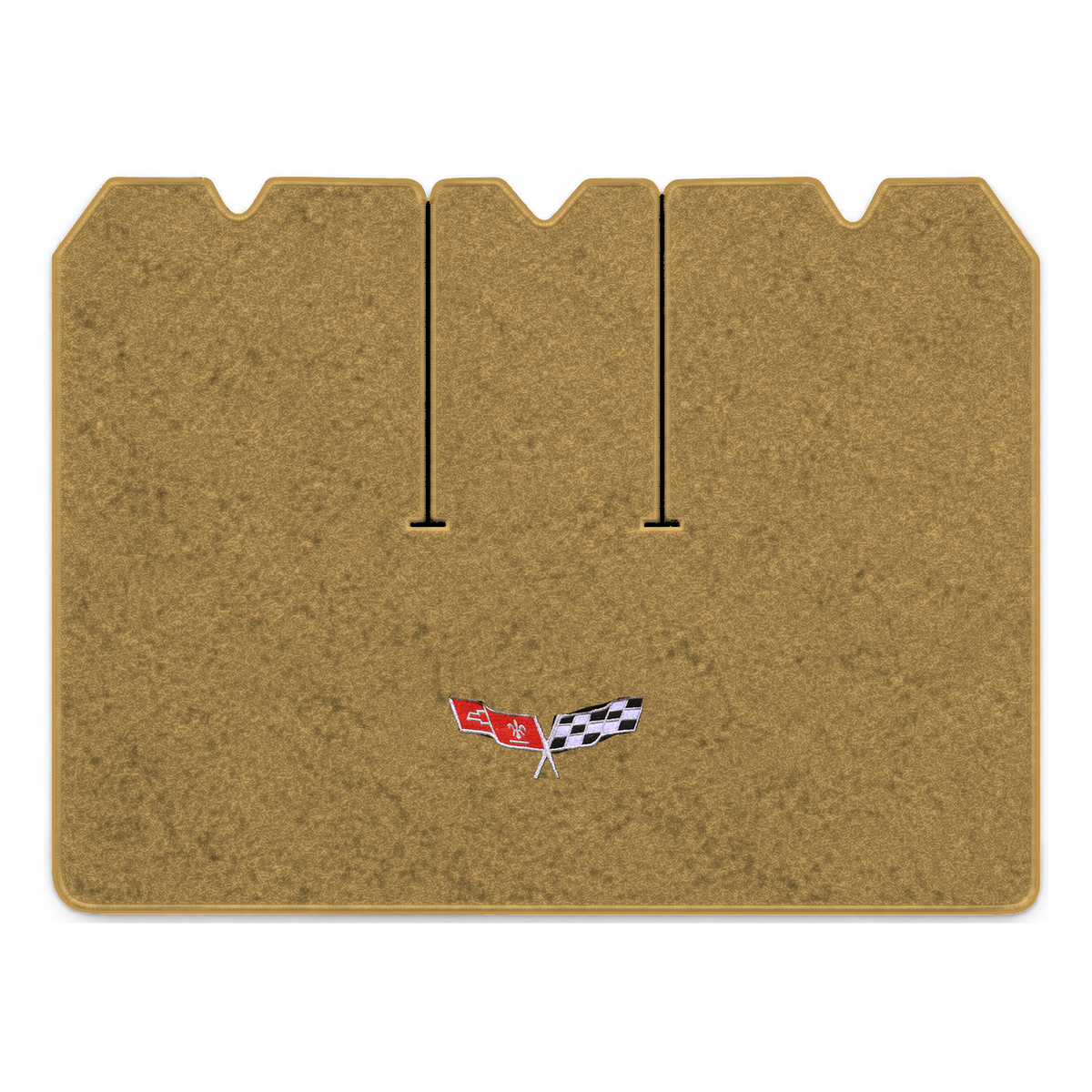 Illustration of 1979 Chevrolet Corvette cargo mat for 3 compartment doors with the #279 77-79 Cor...