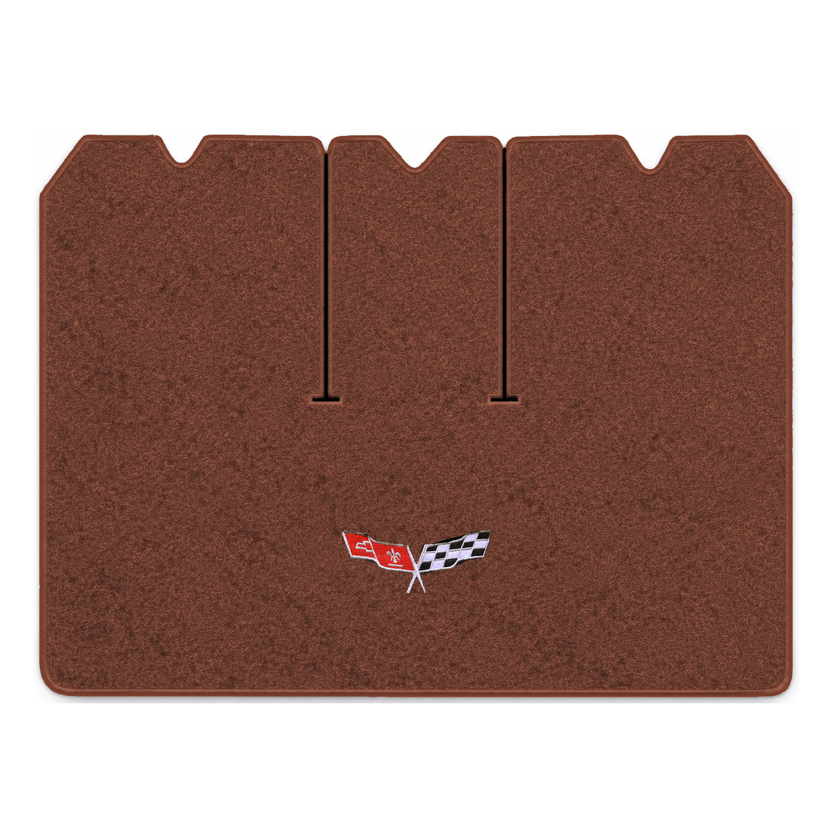 Illustration of 1978 Chevrolet Corvette cargo mat with the #279 77-79 Corvette Flags logo in Cutp...