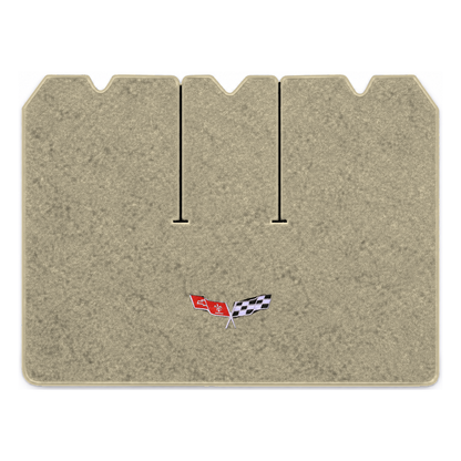 Illustration of 1978 Chevrolet Corvette cargo mat with the #279 77-79 Corvette Flags logo in Cutp...