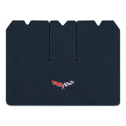 Illustration of 1978 Chevrolet Corvette cargo mat with the #279 77-79 Corvette Flags logo in Cutp...