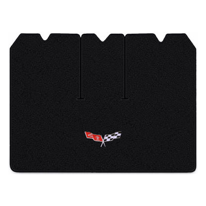 Illustration of 1978 Chevrolet Corvette cargo mat with the #279 77-79 Corvette Flags logo in Cutp...