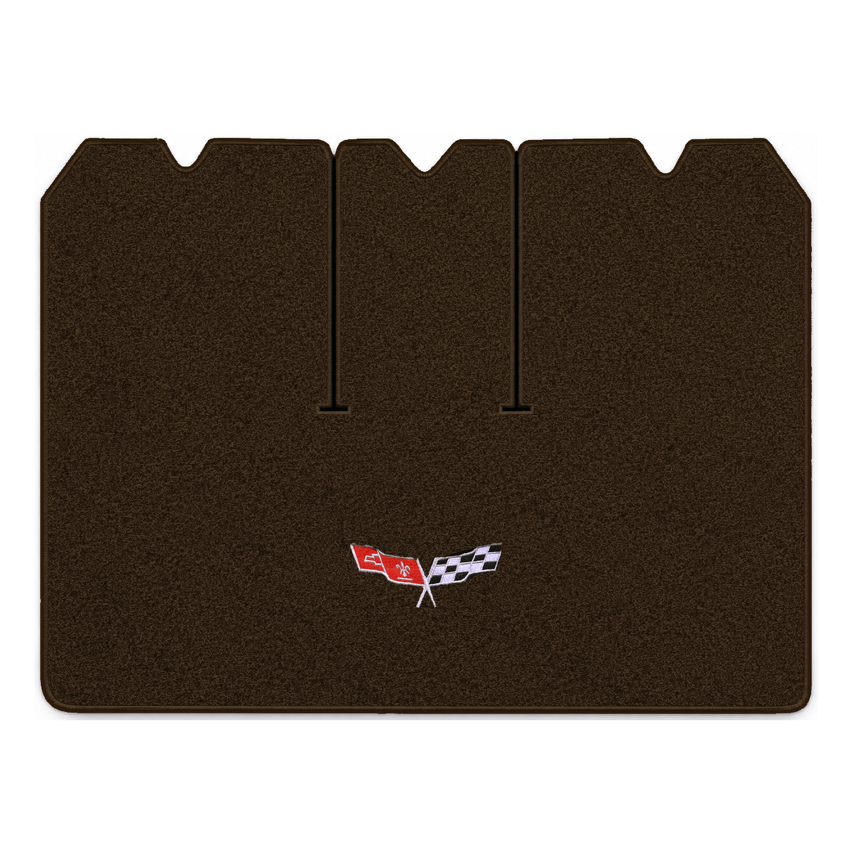 Illustration of 1979 Chevrolet Corvette cargo mat for 3 compartment doors with the #279 77-79 Cor...