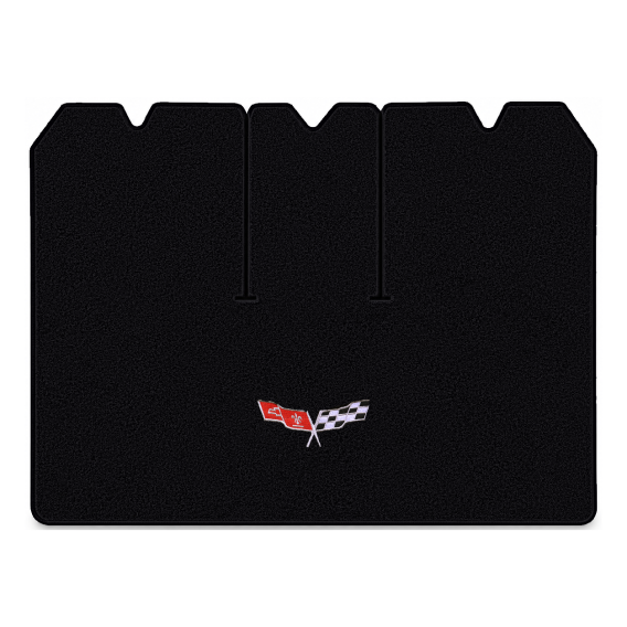 Illustration of 1978 Chevrolet Corvette cargo mat with the #279 77-79 Corvette Flags logo in Esse...