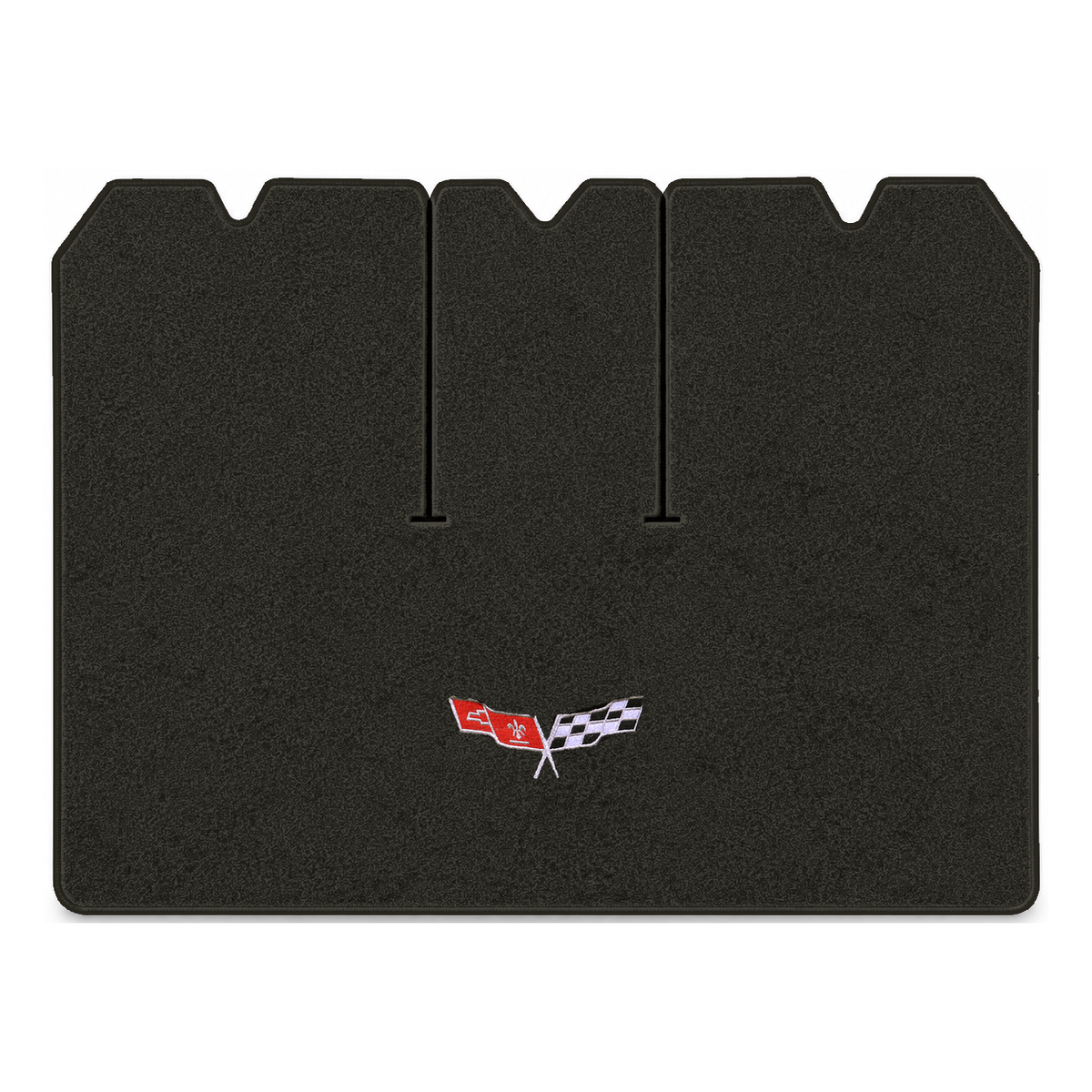 Illustration of 1979 Chevrolet Corvette cargo mat for 3 compartment doors with the #279 77-79 Cor...