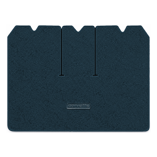 Illustration of 1979 Chevrolet Corvette cargo mat for 3 compartment doors with the #D008 Die-Elec...