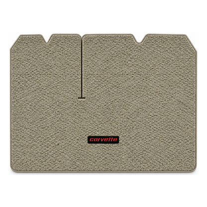Illustration of 1982 Chevrolet Corvette Collector's Edition cargo mat with the #7 Corvette logo in 82 Vet Cutpile 7593 Beige carpet