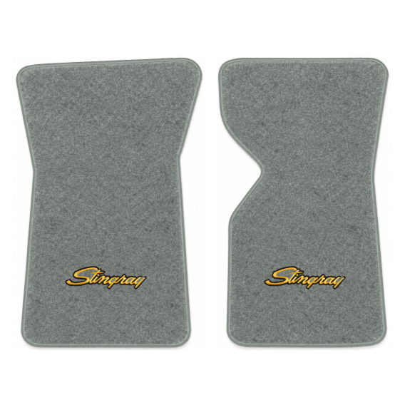 Illustration of 1979 Chevrolet Corvette floor mats with the #13-P Stingray logo in Cutpile 1804 S...