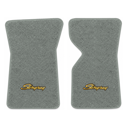Illustration of 1979 Chevrolet Corvette floor mats with the #13-P Stingray logo in Cutpile 1804 S...