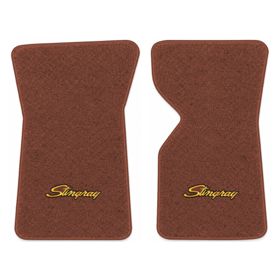Illustration of 1979 Chevrolet Corvette floor mats with the #13-P Stingray logo in Cutpile 7051 S...