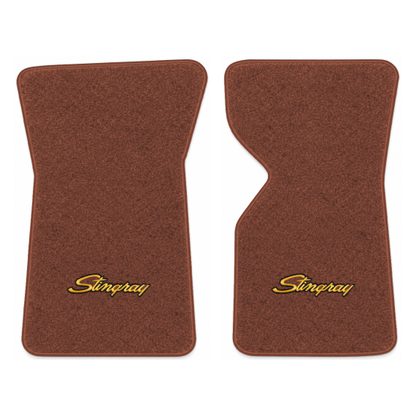 Illustration of 1979 Chevrolet Corvette floor mats with the #13-P Stingray logo in Cutpile 7051 S...