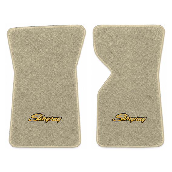 Illustration of 1979 Chevrolet Corvette floor mats with the #13-P Stingray logo in Cutpile 7075 O...