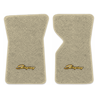 Illustration of 1979 Chevrolet Corvette floor mats with the #13-P Stingray logo in Cutpile 7075 O...