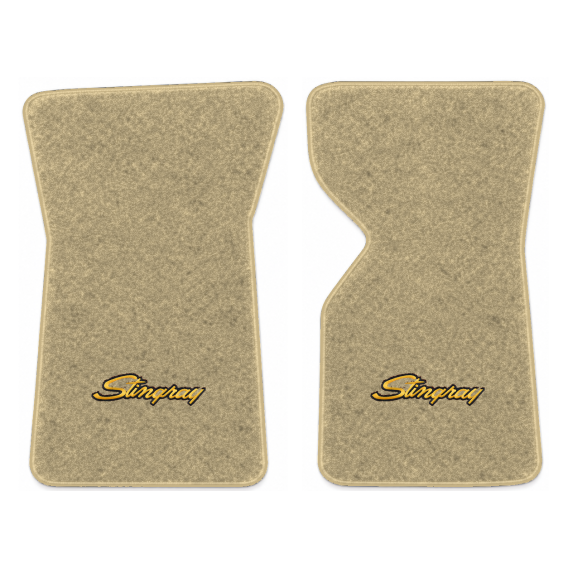 Illustration of 1979 Chevrolet Corvette floor mats with the #13-P Stingray logo in Cutpile 7087 D...
