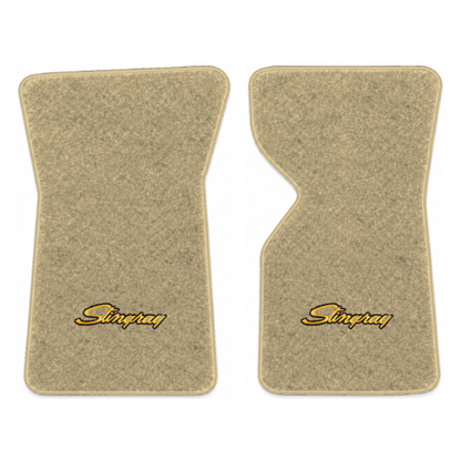 Illustration of 1979 Chevrolet Corvette floor mats with the #13-P Stingray logo in Cutpile 7087 D...