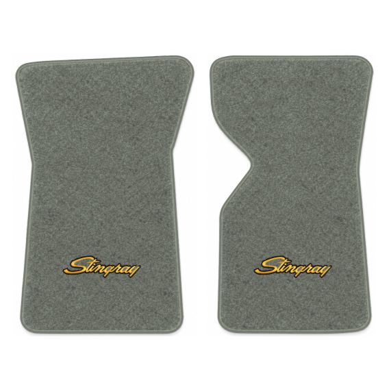 Illustration of 1979 Chevrolet Corvette floor mats with the #13-P Stingray logo in Cutpile 8023 G...