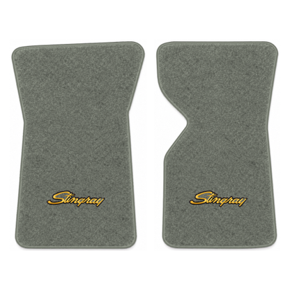 Illustration of 1979 Chevrolet Corvette floor mats with the #13-P Stingray logo in Cutpile 8023 G...