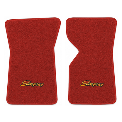 Illustration of 1979 Chevrolet Corvette floor mats with the #13-P Stingray logo in Cutpile 835 Fi...