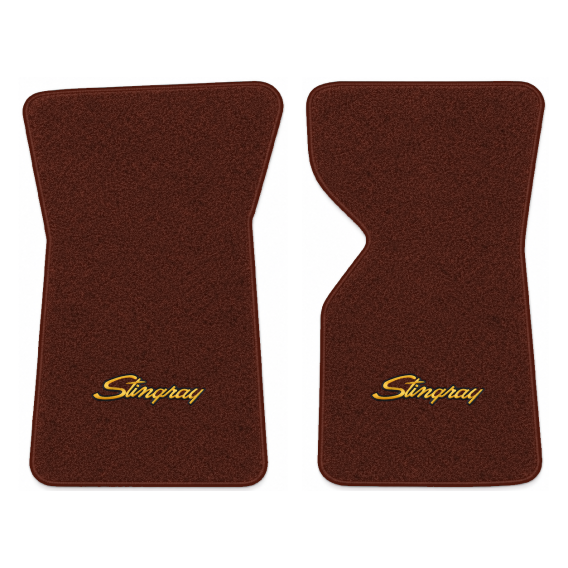 Illustration of 1979 Chevrolet Corvette floor mats with the #13-P Stingray logo in Cutpile 875 Cl...