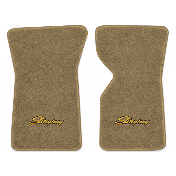 Illustration of 1979 Chevrolet Corvette floor mats with the #13-P Stingray logo in Essex 1004A Cr...