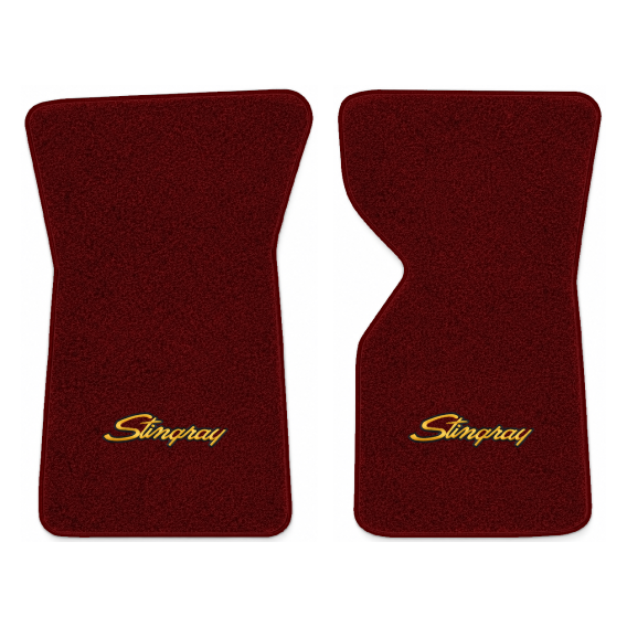 Illustration of 1971 Chevrolet Corvette floor mats with the #13-P Stingray logo in Essex 1045A Ma...