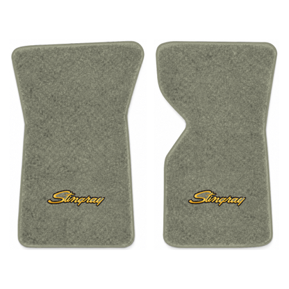 Illustration of 1979 Chevrolet Corvette floor mats with the #13-P Stingray logo in Essex 1053A Si...