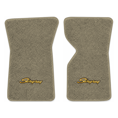 Illustration of 1971 Chevrolet Corvette floor mats with the #13-P Stingray logo in Essex 1076A Pr...