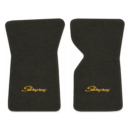 Illustration of 1979 Chevrolet Corvette floor mats with the #13-P Stingray logo in Essex 1097A Ch...