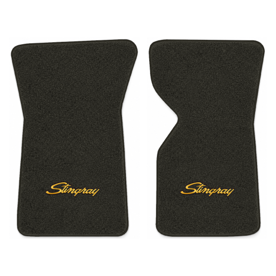 Illustration of 1971 Chevrolet Corvette floor mats with the #13-P Stingray logo in Essex 1097A Ch...