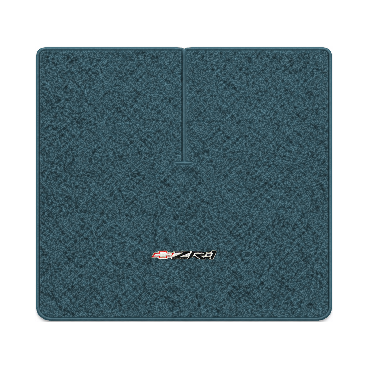 Illustration of 1984 Chevrolet Corvette coupe cargo mat with the #120 ZR1 Corvette logo in Cutpil...