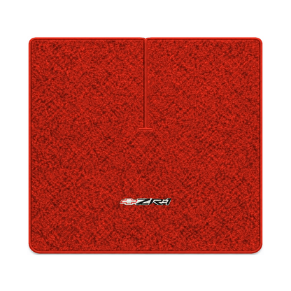 Illustration of 1984 Chevrolet Corvette coupe cargo mat with the #120 ZR1 Corvette logo in Cutpil...