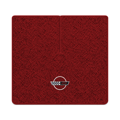 Illustration of 1989 Chevrolet Corvette coupe cargo mat with the #2-S 1991-96 Corvette Circle log...
