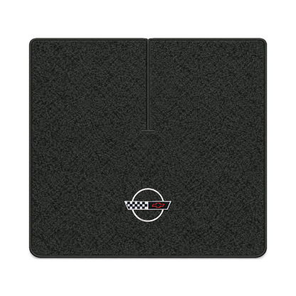 Illustration of 1989 Chevrolet Corvette coupe cargo mat with the #2-S 1991-96 Corvette Circle log...