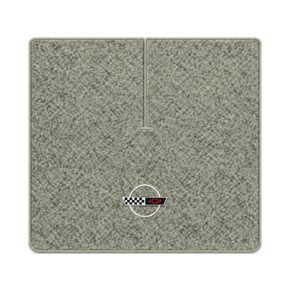 Illustration of 1989 Chevrolet Corvette coupe cargo mat with the #2-S 1991-96 Corvette Circle log...