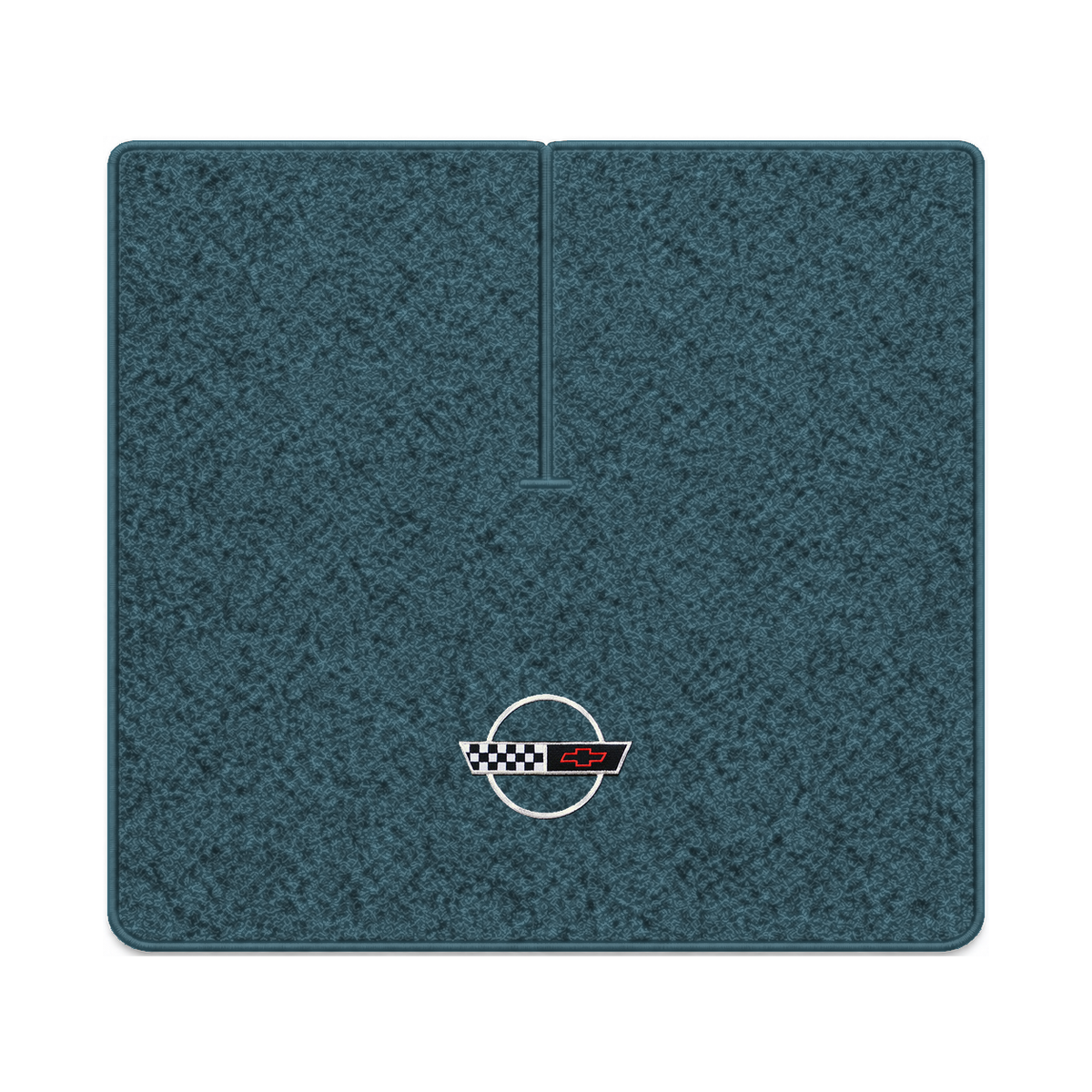 Illustration of 1989 Chevrolet Corvette coupe cargo mat with the #2-S 1991-96 Corvette Circle log...