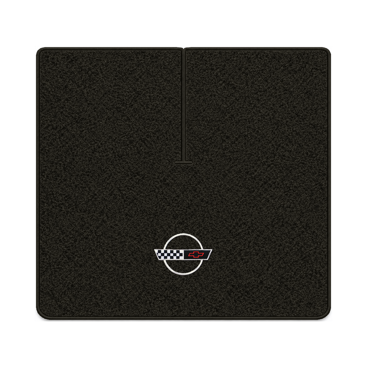 Illustration of 1989 Chevrolet Corvette coupe cargo mat with the #2-S 1991-96 Corvette Circle log...