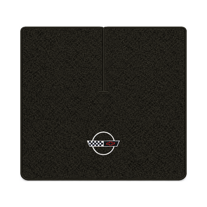 Illustration of 1989 Chevrolet Corvette coupe cargo mat with the #2-S 1991-96 Corvette Circle log...