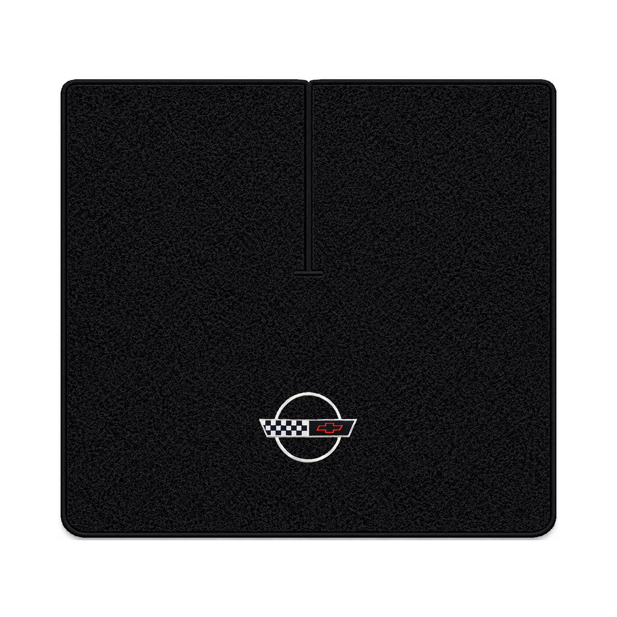 Illustration of 1989 Chevrolet Corvette coupe cargo mat with the #2-S 1991-96 Corvette Circle log...