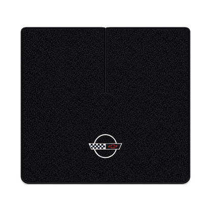 Illustration of 1989 Chevrolet Corvette coupe cargo mat with the #2-S 1991-96 Corvette Circle log...