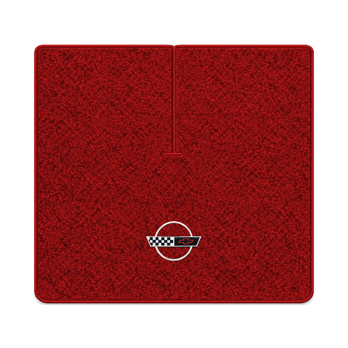 Illustration of 1989 Chevrolet Corvette coupe cargo mat with the #2-S 1991-96 Corvette Circle log...