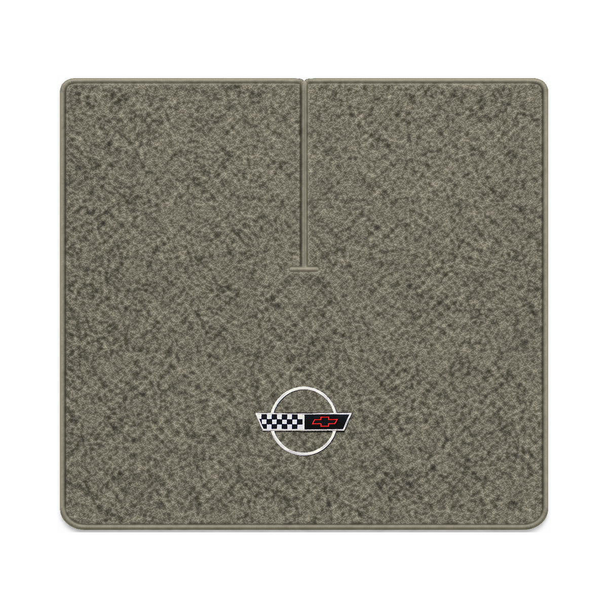 Illustration of 1989 Chevrolet Corvette coupe cargo mat with the #2-S 1991-96 Corvette Circle log...