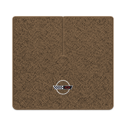 Illustration of 1989 Chevrolet Corvette coupe cargo mat with the #2-S 1991-96 Corvette Circle log...
