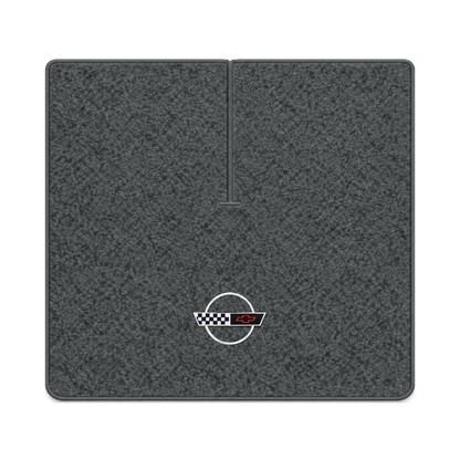 Illustration of 1989 Chevrolet Corvette coupe cargo mat with the #2-S 1991-96 Corvette Circle log...