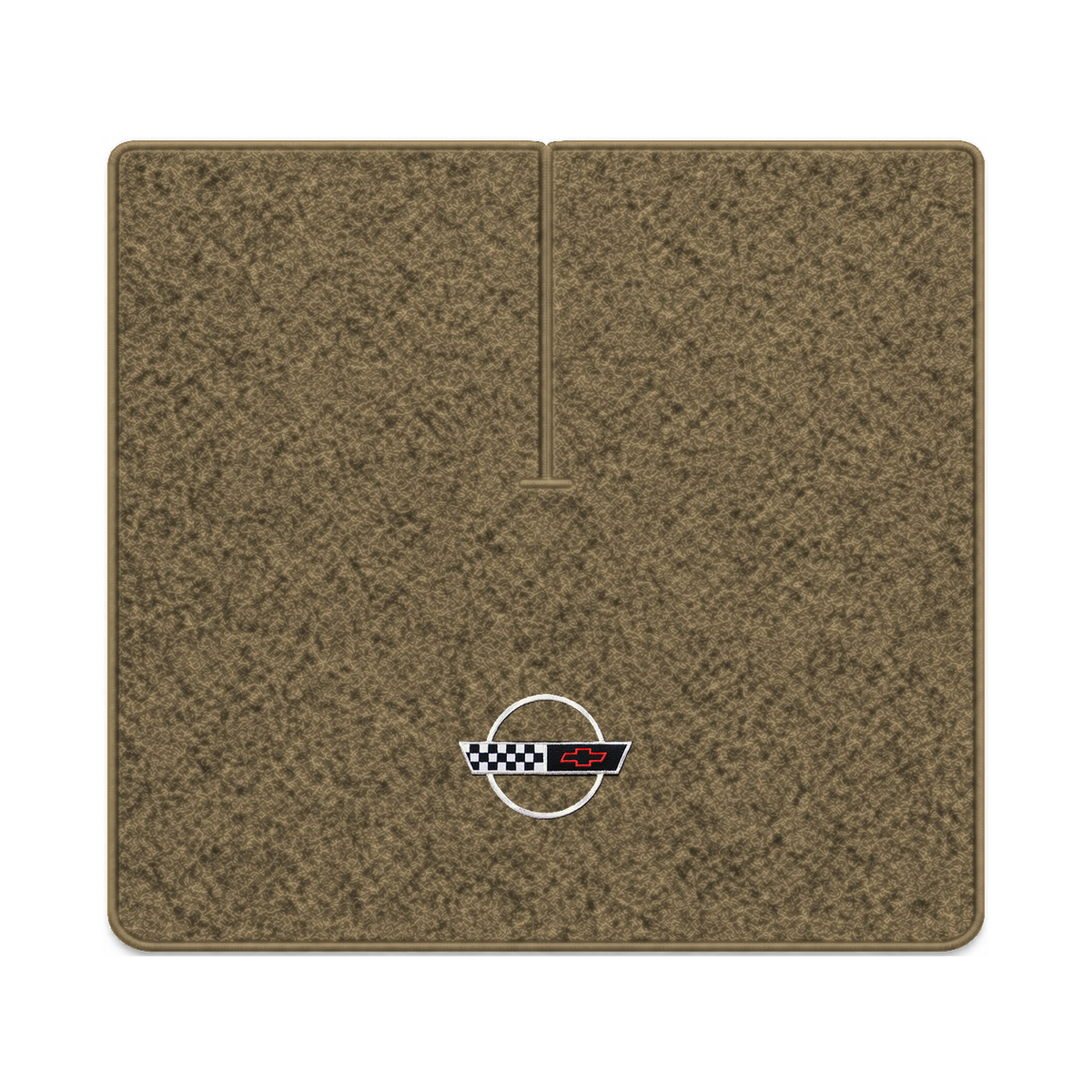Illustration of 1989 Chevrolet Corvette coupe cargo mat with the #2-S 1991-96 Corvette Circle log...