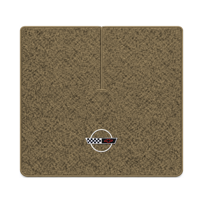 Illustration of 1989 Chevrolet Corvette coupe cargo mat with the #2-S 1991-96 Corvette Circle log...