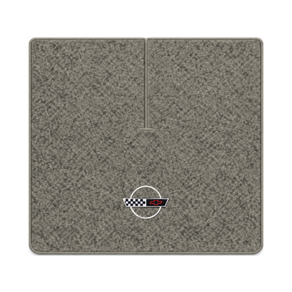 Illustration of 1989 Chevrolet Corvette coupe cargo mat with the #2-S 1991-96 Corvette Circle log...