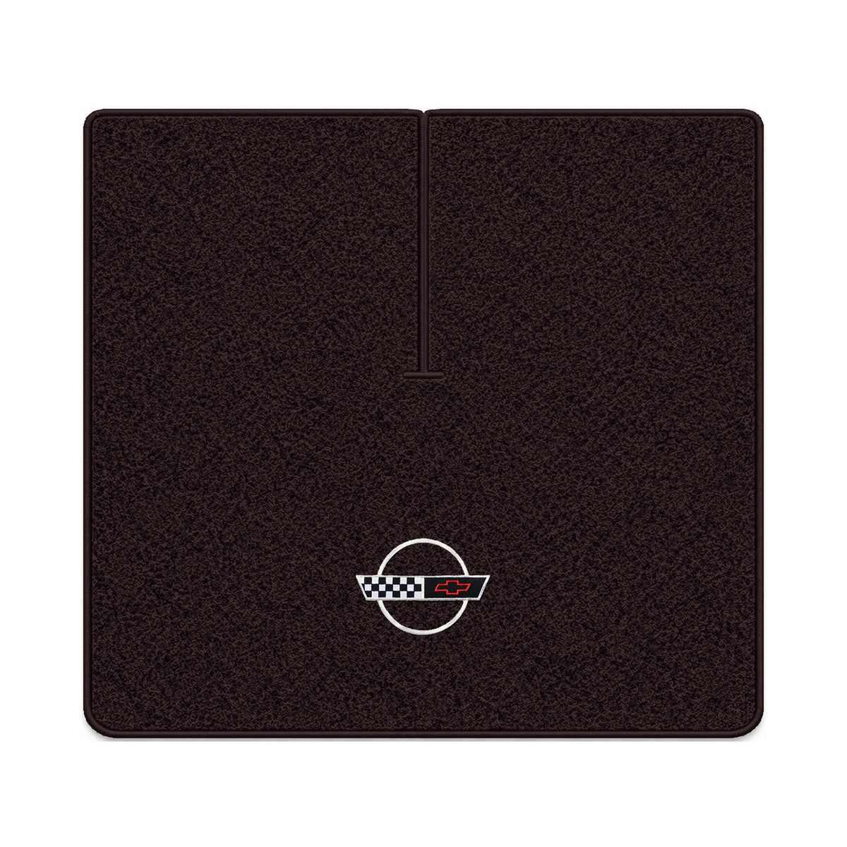 Illustration of 1989 Chevrolet Corvette coupe cargo mat with the #2-S 1991-96 Corvette Circle log...