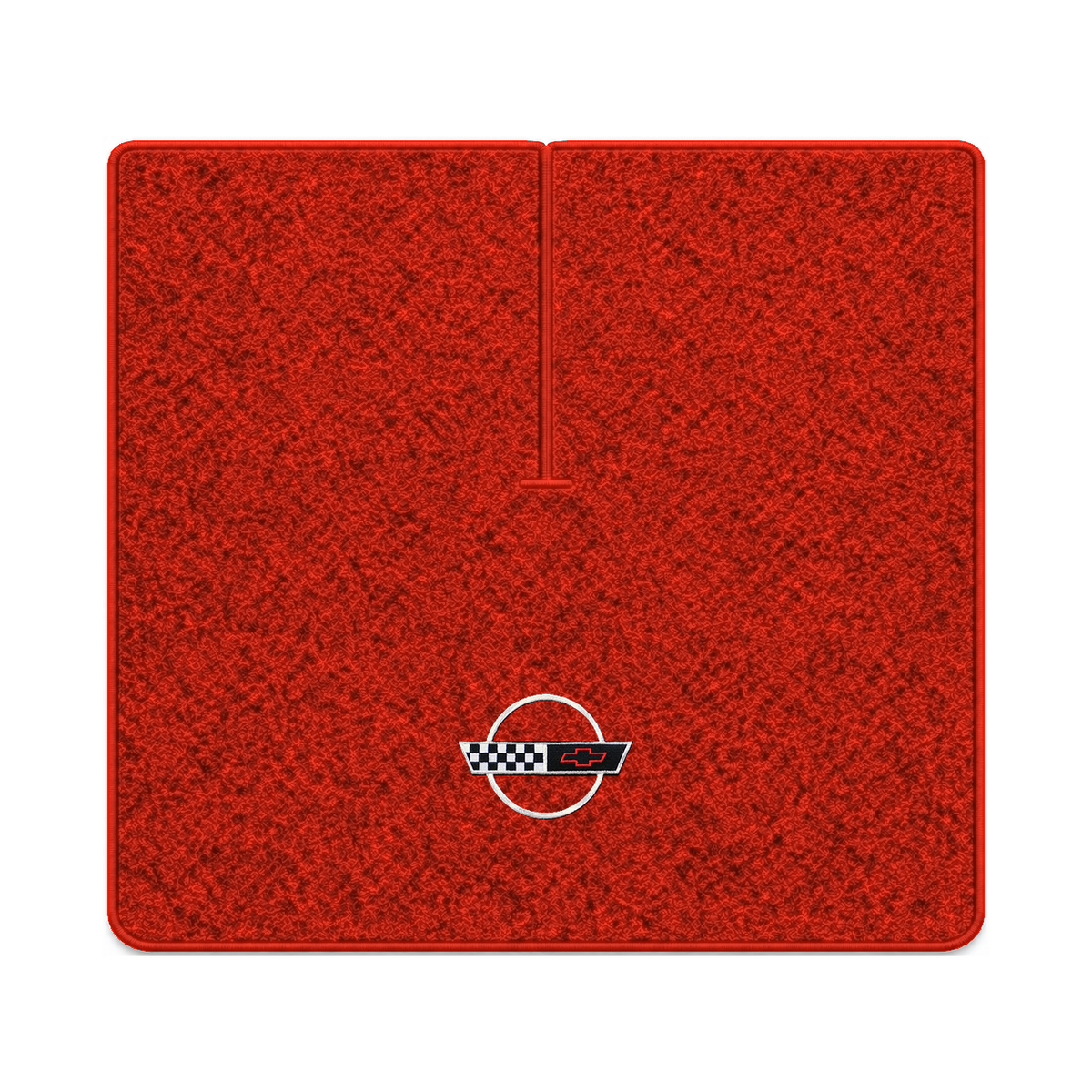 Illustration of 1989 Chevrolet Corvette coupe cargo mat with the #2-S 1991-96 Corvette Circle log...