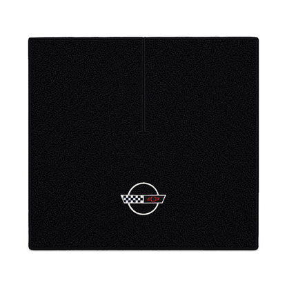 Illustration of 1989 Chevrolet Corvette coupe cargo mat with the #2-S 1991-96 Corvette Circle log...