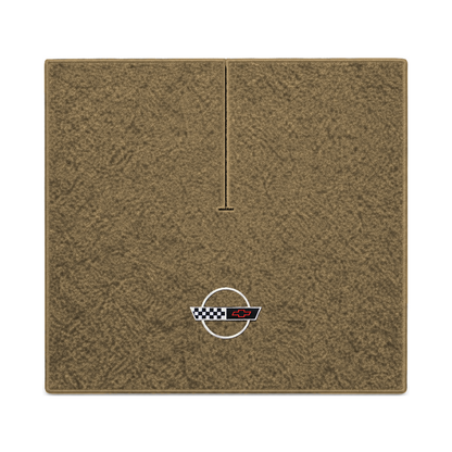 Illustration of 1989 Chevrolet Corvette coupe cargo mat with the #2-S 1991-96 Corvette Circle log...