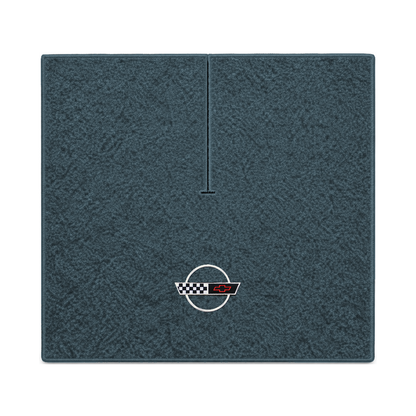 Illustration of 1989 Chevrolet Corvette coupe cargo mat with the #2-S 1991-96 Corvette Circle log...